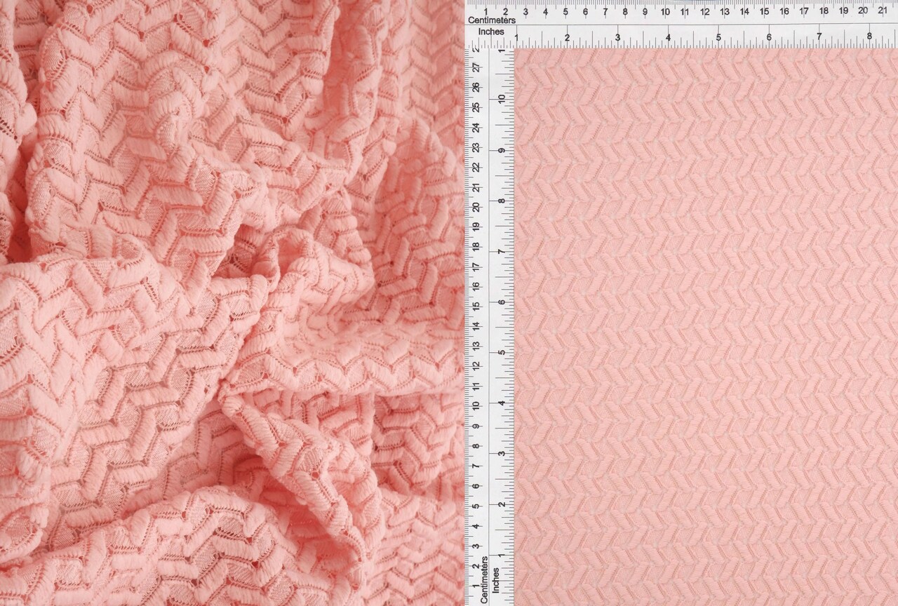 1 Yard Crochet Lace Fabric, 58/60″ Wide Polyester Spandex Blend